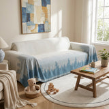 Blue Trees Couch Cover